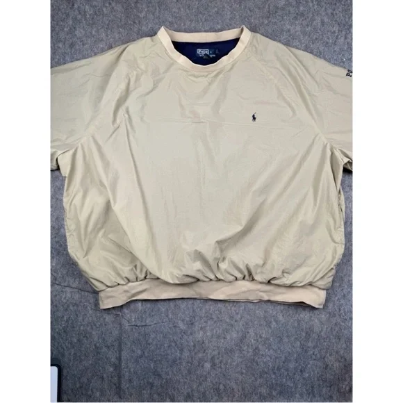 Vintage Polo by Ralph Lauren Windshirt Men's XL Beige‎ Windbreaker Golf Pullover - Picture 2 of 8